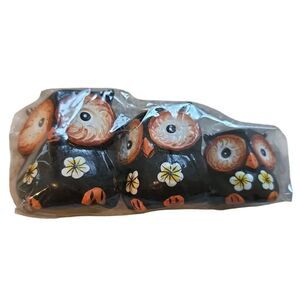 Hand-Painted Owl Figurines